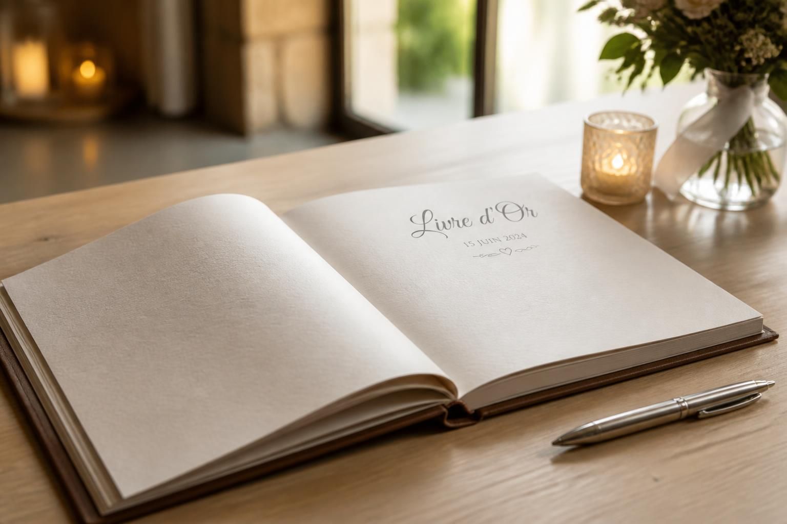 découvrez notre livre d'or personnalisé, idéal pour immortaliser vos souvenirs et messages lors de vos événements spéciaux. un cadeau unique et élégant.