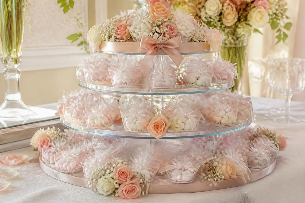 découvrez notre présentoir à dragées de mariage élégant et pratique, parfait pour sublimer vos douceurs lors de ce jour unique. un accessoire incontournable pour une décoration réussie et raffinée.