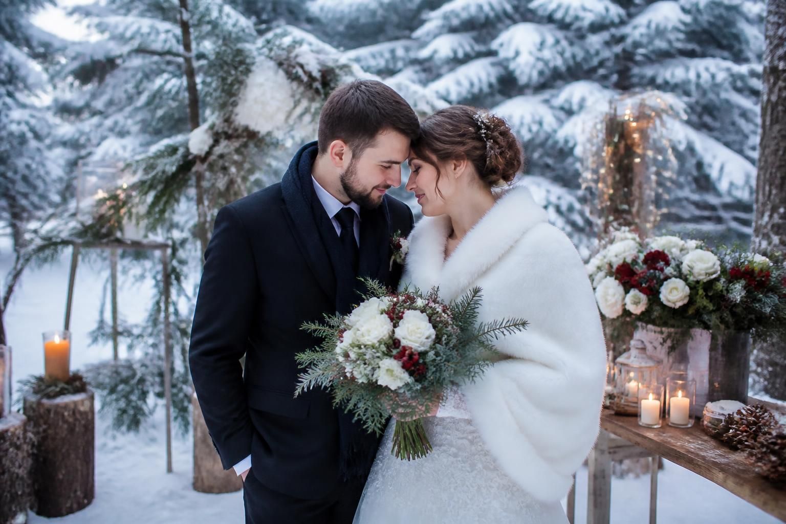 découvrez des idées enchantées pour un thème de mariage d'hiver, alliant élégance, chaleur et magie hivernale pour une célébration inoubliable.
