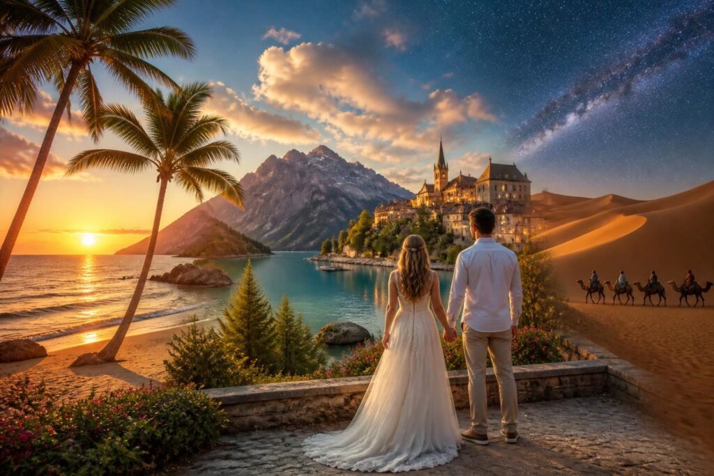 découvrez les meilleures destinations pour une lune de miel inoubliable et choisissez l'endroit idéal pour célébrer votre amour.