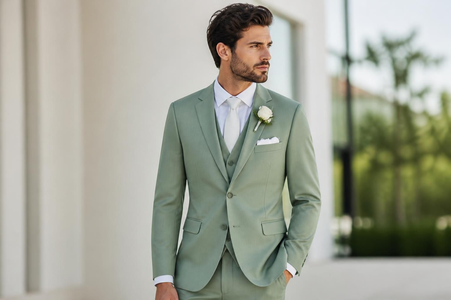 découvrez le costume de marié vert sauge, la couleur tendance qui allie élégance et originalité pour un mariage unique et moderne.