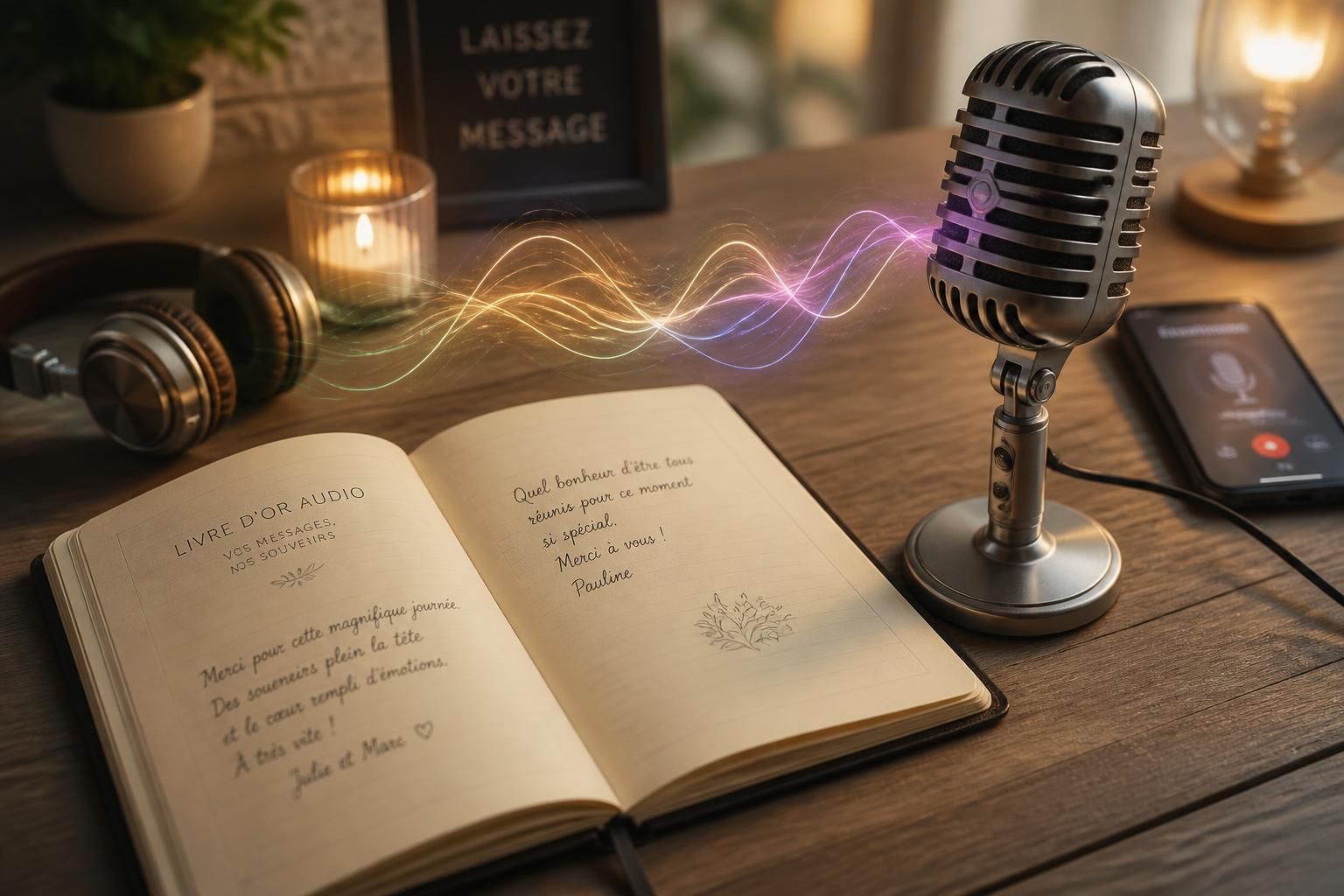 découvrez le livre d'or audio, une idée tendance pour immortaliser vos souvenirs et messages de façon originale et interactive lors de vos événements.