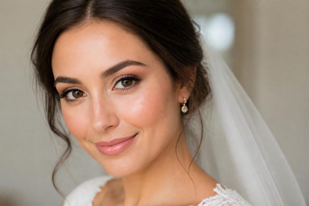 découvrez nos astuces de maquillage pour mariée brune afin de sublimer naturellement votre teint le jour de votre mariage.