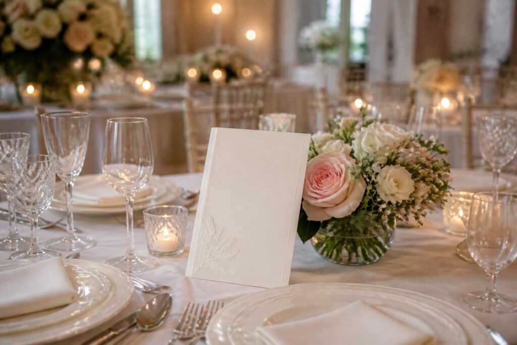 découvrez notre sélection de textes originaux et élégants pour sublimer le menu de votre mariage, et offrir à vos invités un moment inoubliable.