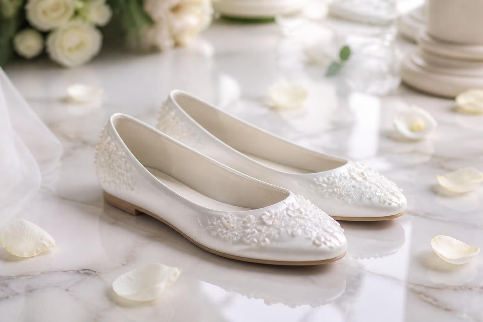 découvrez notre collection élégante de chaussures de mariée sans talon, alliant confort et style pour un mariage inoubliable.