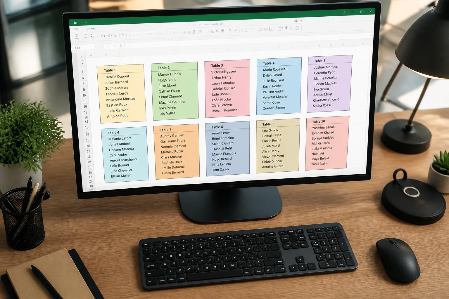 téléchargez gratuitement un modèle excel de plan de table de mariage facile à personnaliser pour organiser parfaitement vos invités.